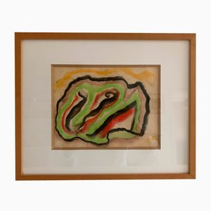 Engel Pak, Lyric Abstraction, 1931, Pastel on Paper, Framed