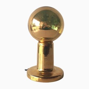Gold Metal NTD Ball Desk Lamp from Philips, 1970s
