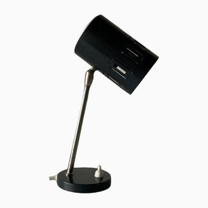 Mid-Century Black and White Metal Bedside Lamp, Germany, 1950s
