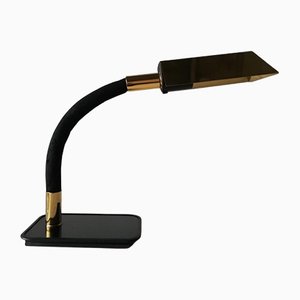 Black & Gold Metal Desk Lamp from Targetti, Italy, 1970s