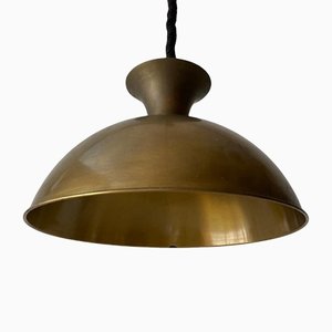 Full Brass Height Adjustable Pendant Lamp by Florian Schulz, Germany, 1970s