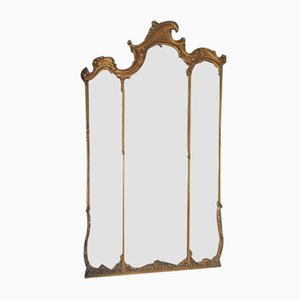 Großer Spiegel mit goldenem Holzrahmen, 19. Jh