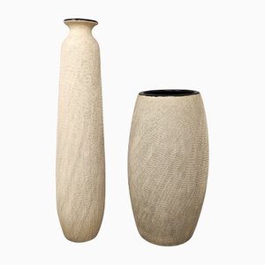 Italian Ceramic Vases by Deruta, 1970s, Set of 2