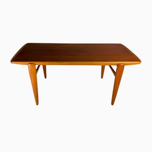 Mid-Century Swedish Duo Tone Beech and Teak Wood Coffee Table from HMB Möble