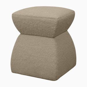 Cusi Pouf in Herisson Mouse Mohair by KABINET