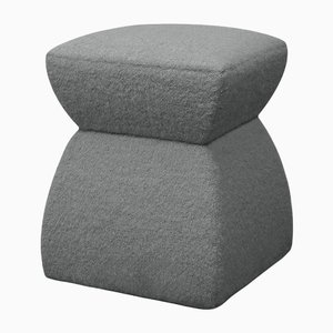 Cusi Pouf aus grauem Loft Mohair von KABINET