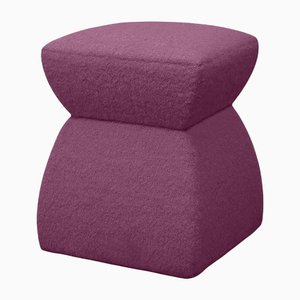 Pouf Cusi in mohair zinzolin di KABINET