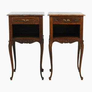 Vintage French Louis Revival Side Cabinet Bedside Tables, Set of 2