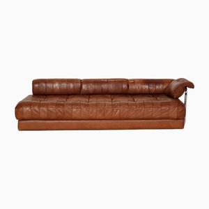 Sofá de tres plazas Ds80 de cuero marrón de de Sede