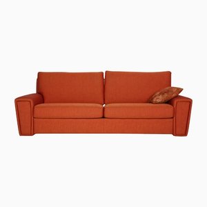 Orange Fabric Three-Seater Couch from Bielefelder Werkstätten