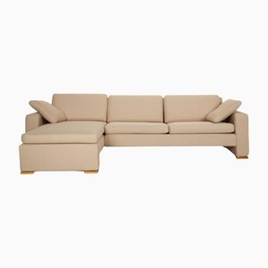 Beige Fabric Corner Sofa Couch