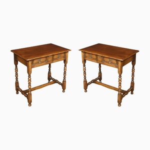 Tavolini in quercia, XVII secolo, set di 2