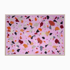 Natalia Roman, Pink Terrazzo Explosion, 2022, Acryl auf Aquarellpapier