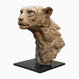 Isabelle Carebantes, Tête de guépard, Bronze