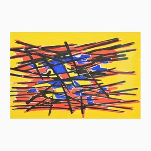 Jean Signovert, Composition, 1957, Gouache on Paper