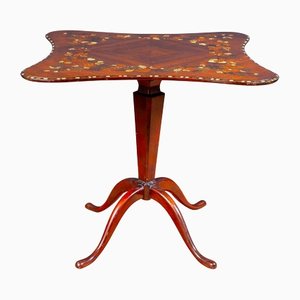 English Regency Marquetry Inlaid Center Table or Occasional Table, 1815