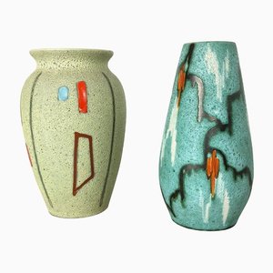 Vintage Pottery Vases by Scheurich, Germany, 1960s, Set of 2