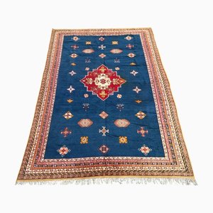 Large Vintage Moroccan Hand Knotted Rug