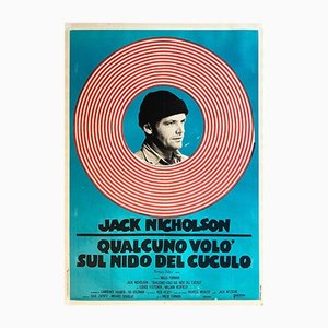 Póster italiano de la película One Flew Over the Cuckoo's Nest, años 70