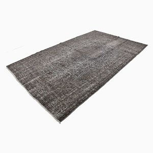 Handgeknüpfter Vintage Teppich in Dunkelgrau