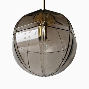 German 3 Dimensional Smoke Glass Design Ceiling Lamp from Peill Putzler, 1960s