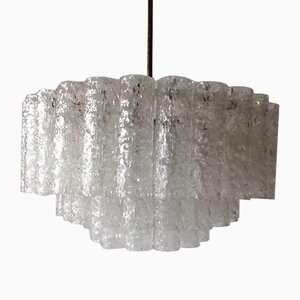 Glass Tubes Chandelier from Doria, Germany, 1960s