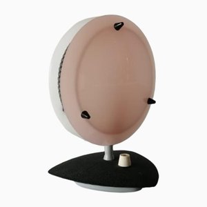 Italian Pink & White Acrylic Table Lamp, 1950s