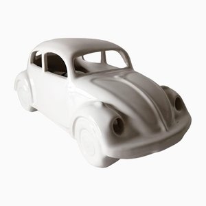 German White Ceramic Volkswagen Beetle Desk Lamp by Pan W. Goebel