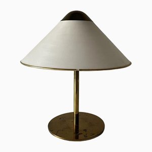 Mid-Century Modern Acrylic Glass & Brass Table Lamp, 1950s
