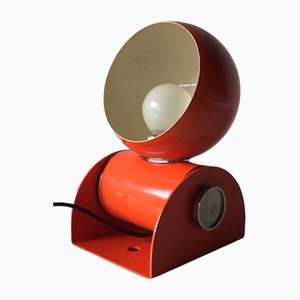Space Age Orange Metal Adjustable Desk or Wall Lamp by Enrico Tronconi, Italy, 1970s