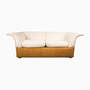 Vintage Sofa aus braunem Leinen, 1970er