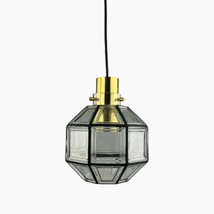 Vintage Space Age Glass Ceiling Lamp from Limburg