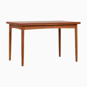 Danish Teak Dining Table Extandeble with 2 Hidden Leaves, 1960s