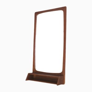 Vintage Danish Mirror with Compartment in Teak, 1960s