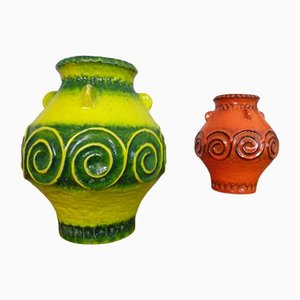 Pop Art Ceramic Vases from Jasba, Set of 2, 1970s