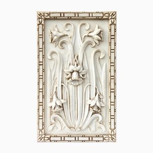Art Nouveau Alabaster Sculptural Panel