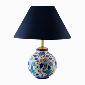 Art Deco Vase Tischlampe von Charles Catteau für Boch Freres Keramis Atelier