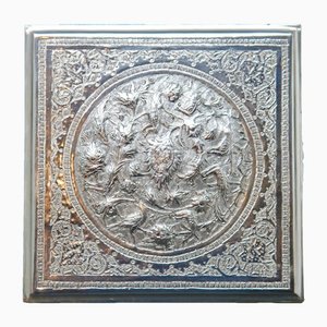 Portagioie Art Nouveau placcato in argento
