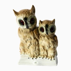 Mother Owl and Chick Perfume Lamp by Carl Scheidig, Germany, 1930s