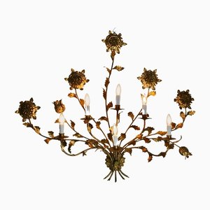 Large Gilded Brass Wall Lamp by Hans Kögl