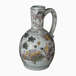 Polychrome Chinoiserie Wine Jug from Delft, 1680