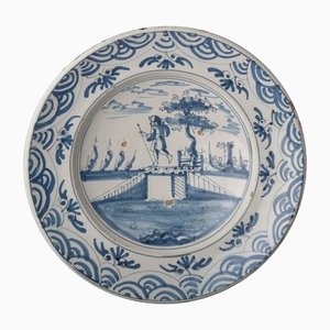 Blue and White Dish, 1670-1700