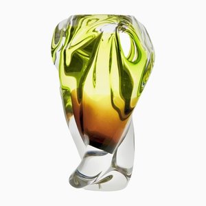 Vase en Cristal Vert Clair