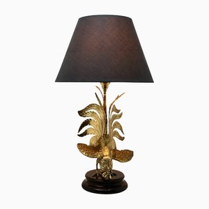 Lampe de Bureau Sculpturale Hollywood Regency en Laiton de Maison Jansen