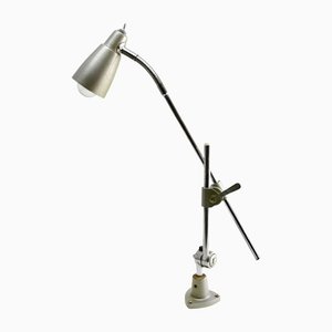 Industrial Anglepoise Silver-Grey Lamp with Adjustable and Flexible Sections