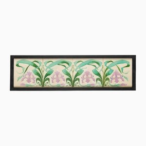 Art Nouveau Belgian Ceramic Tile Panel