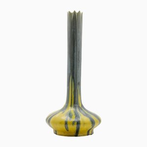 Art Nouveau Glazed Soliflore Vase from AMC Wasmuel, Belgium