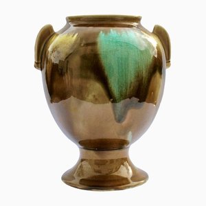 Art Deco Handmade and Hand Glazed Planter, Belgium, 1930s