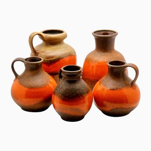 Fat Lava Vessels from Steuler, Germany, 1960s, Set of 5