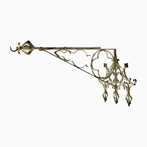 Handcrafted Wrought Iron Wall Bracket for Lantern or Sign